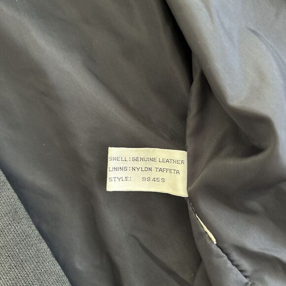 Wilsons Vintage 80's Women's Black Leather Moto Jacket Embossed Croc Size Small - Picture 8 of 16